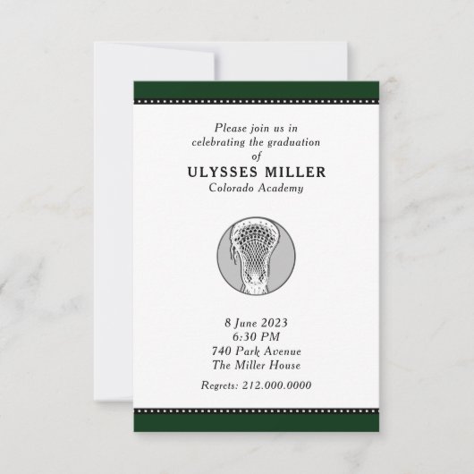 Uitnodiging van Lacrosse Graduse Party (Voorkant)