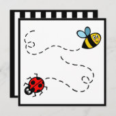 Uitnodiging van Ladybird en Bumblebee (Voorkant / Achterkant)