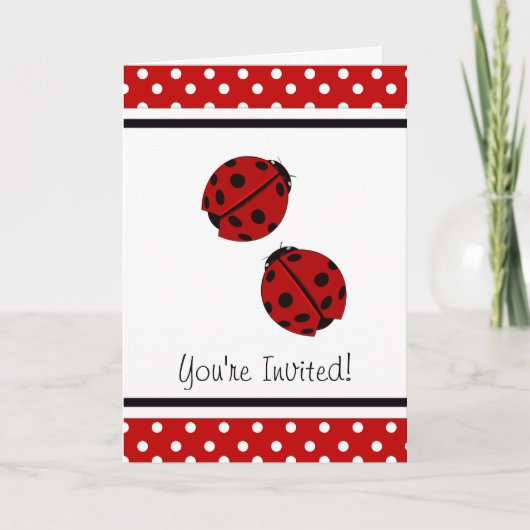 Uitnodiging van Ladybug Party (Voorkant)