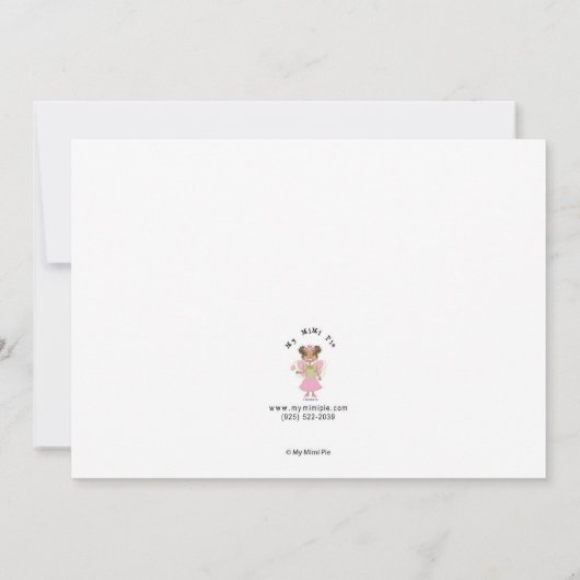 Uitnodiging van Latina Fairy Princess (Achterkant)