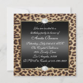 uitnodiging van Leopard Birthday Party (Achterkant)