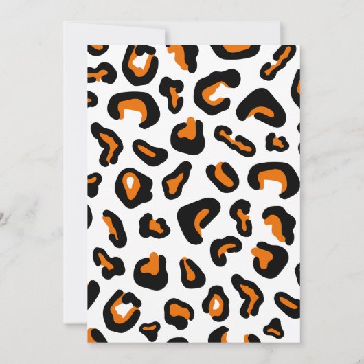 Uitnodiging van Leopard Print Graduation Party (Achterkant)