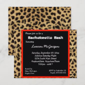 Uitnodiging van Leopard Print Party (Voorkant / Achterkant)