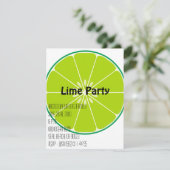 Uitnodiging van limoen (Staand voorkant)