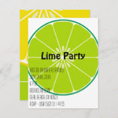 Uitnodiging van limoen (Voorkant / Achterkant)