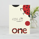 uitnodiging van Little Bug van eerste Birthday Par (Staand voorkant)