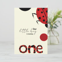 uitnodiging van Little Bug van eerste Birthday Par