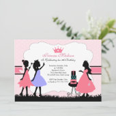 uitnodiging van Little Princess Birthday Party (Staand voorkant)