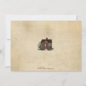 Uitnodiging van Little Red Riding Hood Party (Achterkant)