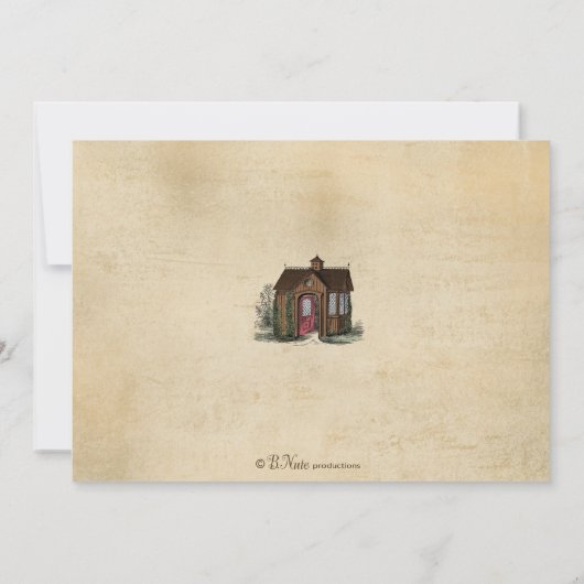 Uitnodiging van Little Red Riding Hood Party (Achterkant)