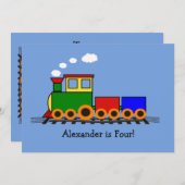 Uitnodiging van Little Train Party (Voorkant / Achterkant)