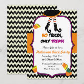 Uitnodiging van Little Witch Halloween Party (Voorkant / Achterkant)