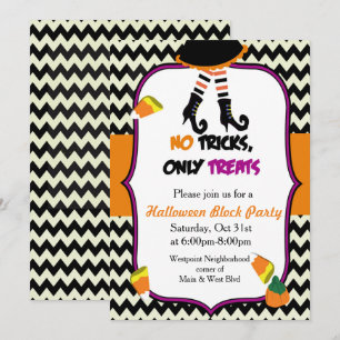 Uitnodiging van Little Witch Halloween Party