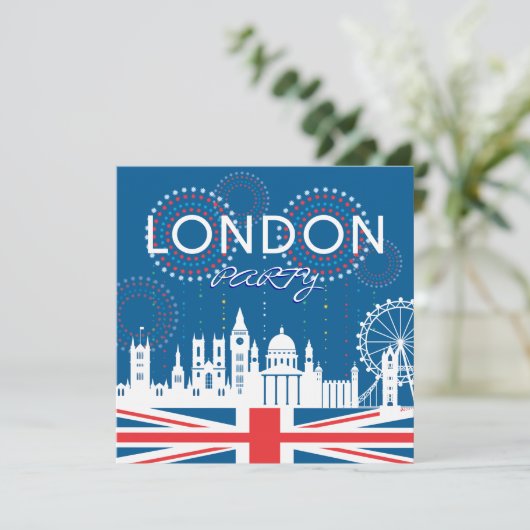 Uitnodiging van London Party (Staand voorkant)