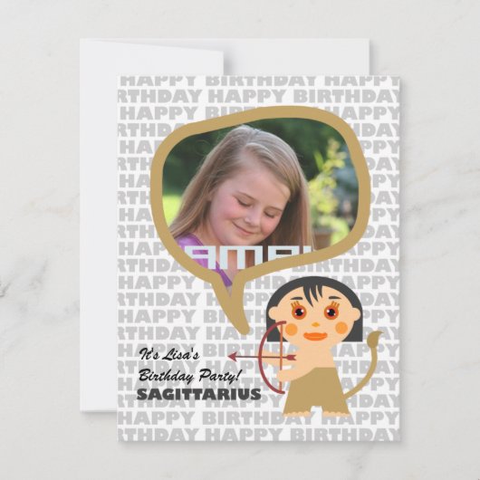 Uitnodiging van Luca Kinder Partij met foto (Voorkant)