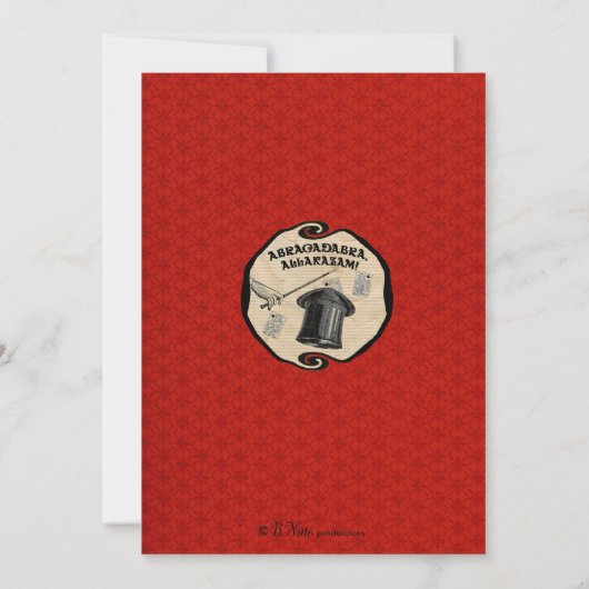 Uitnodiging van Magic Party (Achterkant)