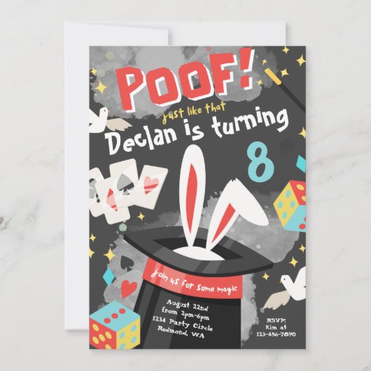 Uitnodiging van Magic Party | Uitnodiging van Magi (Voorkant)