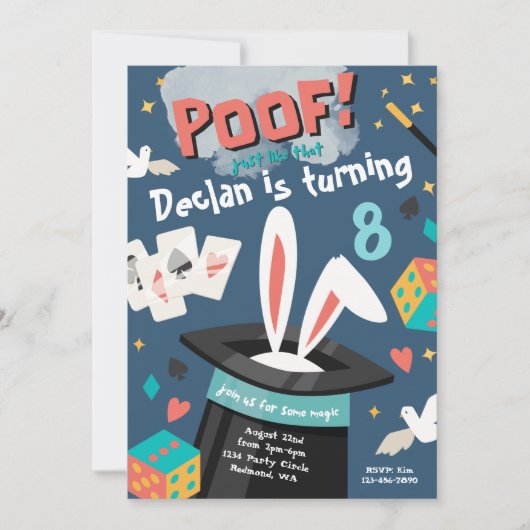 Uitnodiging van Magic Party | Uitnodiging van Magi (Voorkant)