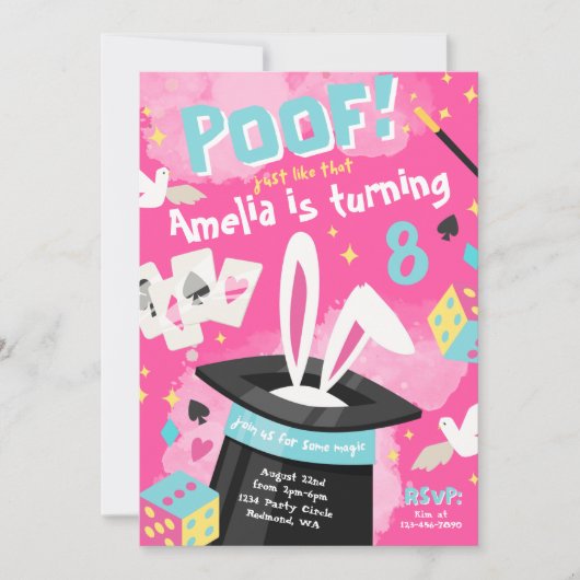 Uitnodiging van Magic Party | Uitnodiging van toer (Voorkant)