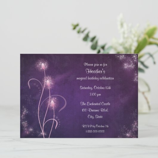 Uitnodiging van Magical Party (Staand voorkant)