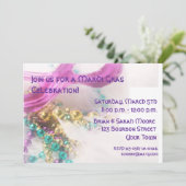 uitnodiging van Mardi Gras (Staand voorkant)