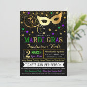 uitnodiging van Mardi Gras (Staand voorkant)