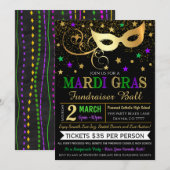 uitnodiging van Mardi Gras (Voorkant / Achterkant)