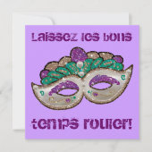uitnodiging van Mardi Gras (Voorkant)