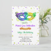 , uitnodiging van Mardi Gras Soiree (Staand voorkant)