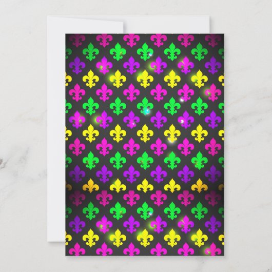 , uitnodiging van Mardi Gras Soiree (Achterkant)