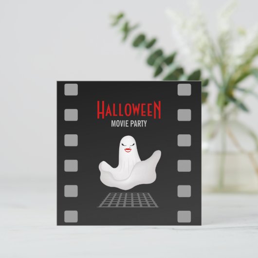 uitnodiging van Marilyn Ghost Halloween Movie Part (Staand voorkant)