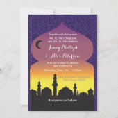 Uitnodiging van Marokkaanse Arabische Night Weddin (Voorkant)