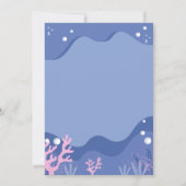  uitnodiging van Mermaid Birthday Party (Achterkant)