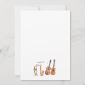 Uitnodiging van messen en strijkinstrumenten (Achterkant)