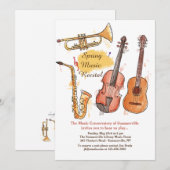 Uitnodiging van messen en strijkinstrumenten (Voorkant / Achterkant)