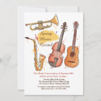 Uitnodiging van messen en strijkinstrumenten