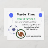 Uitnodiging van met de sport gelijkgestelde partij (Voorkant / Achterkant)