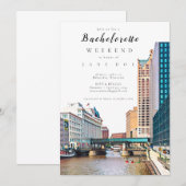 Uitnodiging van Milwaukee Bachelorette (Voorkant / Achterkant)