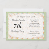  uitnodiging van Mint Paisley Birthday (Achterkant)