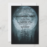 Uitnodiging van Moon Halloween-partij