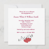 Uitnodiging van Music Lover's Engagement Party (Achterkant)