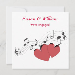 Uitnodiging van Music Lover's Engagement Party