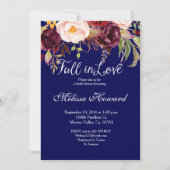 uitnodiging van Navy marsala (Voorkant)