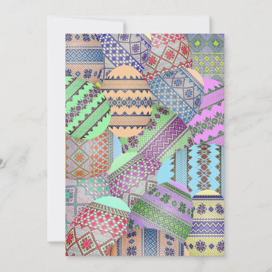 Uitnodiging van Oekraïense paaseieren (Pysanky) (Voorkant)