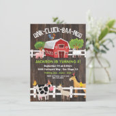 Uitnodiging van Oostenrijkse landbouwhuisdieren (Staand voorkant)