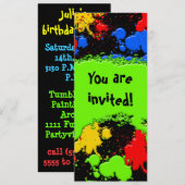 Uitnodiging van Paint Ball (Voorkant / Achterkant)