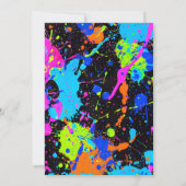 Uitnodiging van Paintball Birthday Party (Achterkant)