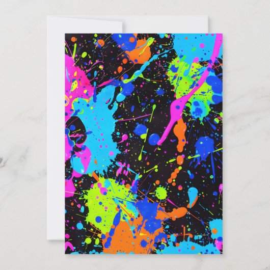 Uitnodiging van Paintball Birthday Party (Achterkant)