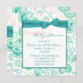 Uitnodiging van Paisley Couple om Baby shower te (Voorkant / Achterkant)