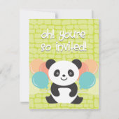 Uitnodiging van Panda Birthday Party (Voorkant)